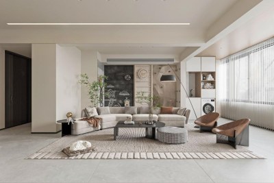 现代客厅3D模型下载